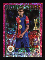 Lamine Yamal 2024-25 Topps UEFA Club Competitions Pink Sparkle #27 FS RC at PristineAuction.com