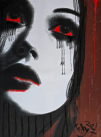 "Stained Emotions” 30x40 2025 Original Painting on Rolled Canvas by Tadas Zaicikas | TedyZet (Zaicikas) at PristineAuction.com