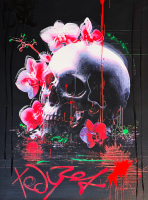 "Floral Requiem” 30x40 2025 Original Painting on Rolled Canvas by Tadas Zaicikas | TedyZet (Zaicikas) at PristineAuction.com