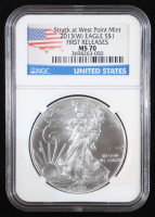 2013-W U.S. $1 Silver Eagle - First Releases (NGC MS70) at PristineAuction.com