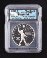 2006-P Ben Franklin "Scientist" Commemorative Proof Silver $1 Dollar - First Strike 4-Coin Set, Certified #72 of 490 (ICG PR70DCAM) at PristineAuction.com