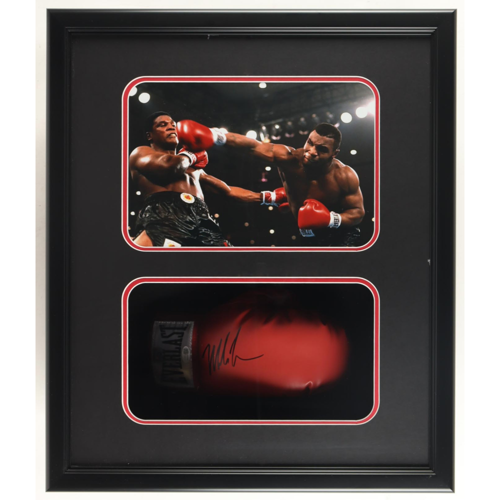 Mike Tyson Signed Custom Framed Shadowbox Everlast Boxing Glove Display (JSA & Tyson) at PristineAuction.com