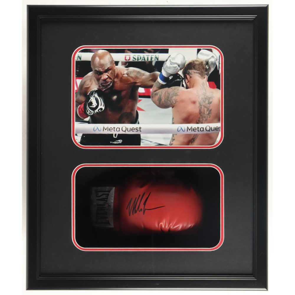 Mike Tyson Signed Custom Framed Shadowbox Everlast Boxing Glove Display (JSA & Tyson) at PristineAuction.com