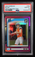 Bo Nix 2024 Donruss Optic Rated Rookies Preview Pink #369 RC (PSA 10) at PristineAuction.com