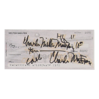 Charles Manson Signed Check (ACOA) at PristineAuction.com