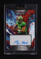 Bo Nix 2023 Wild Card American Metallix Autograph Liquid Red White Blue Donut Circles #WMP-BNA #1/1 at PristineAuction.com