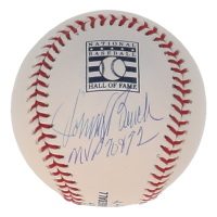 Johnny Bench Signed OML Hall of Fame Logo Baseball Inscribed "MVP 1972" (TriStar) at PristineAuction.com