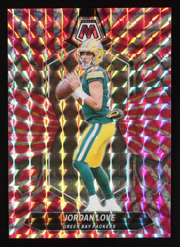 Jordan Love 2024 Panini Mosaic Mosaic Pink Swirl #78 #13/13