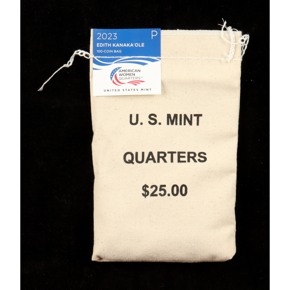 2023-P Edith Kanaka'ole American Women Quarters Bag of (100) US Mint Quarters at PristineAuction.com