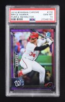 Bryce Harper 2016 Bowman Chrome Purple Refractors #100 #241/250 (PSA 10) at PristineAuction.com