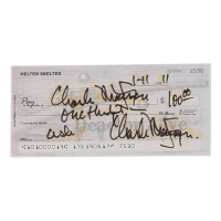 Charles Manson Signed Check (ACOA) at PristineAuction.com