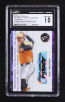 Paul Skenes 2024 Leaf Collective Press Pass Authentics Autographs Pre-Production Unsigned Proof Purple Crystal #NNO RC #1/1 (CGC 10) at PristineAuction.com