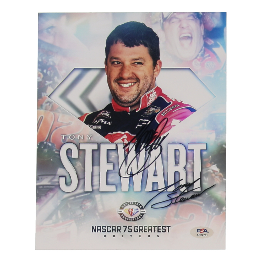 Tony Stewart Signed NASCAR 8x10 Photo (PSA) at PristineAuction.com