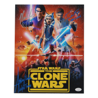 Ashley Eckstein, Matt Lanter & James Arnold Taylor Signed "Star Wars: Clone Wars" 11x14 Photo With Character Inscriptions (JSA) at PristineAuction.com