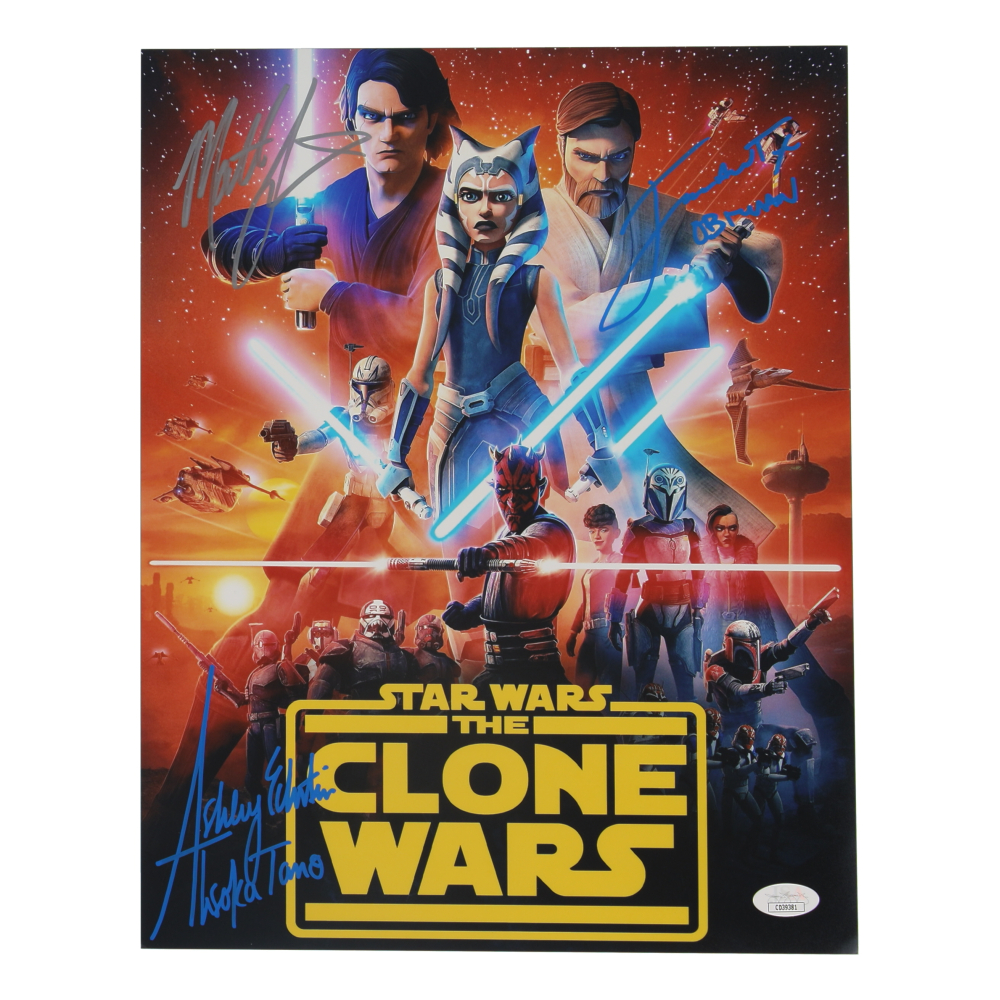 Ashley Eckstein, Matt Lanter & James Arnold Taylor Signed "Star Wars: Clone Wars" 11x14 Photo With Character Inscriptions (JSA) at PristineAuction.com