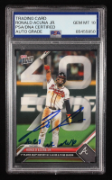 Ronald Acuna Jr. Signed 2023 Topps Now #927 Inscribed "2023 NL MVP" (PSA | Autograph Graded 10) at PristineAuction.com