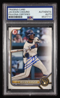 Jackson Chourio Signed 2022 Bowman Draft #BD115 RC (PSA Authentic) at PristineAuction.com