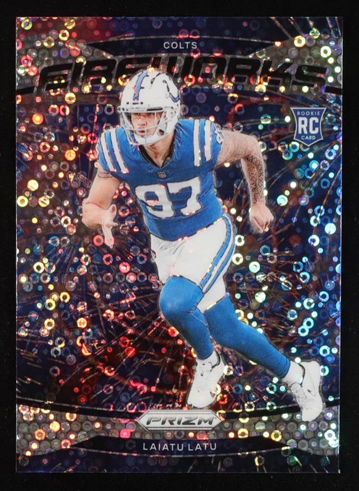 Laiatu Latu 2024 Panini Prizm Fireworks Prizms No Huddle #17 RC