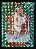 Jer'Zhan Newton 2024 Panini Mosaic Rookie Autographs Mosaic Green Swirl #336 RC #3/15 at PristineAuction.com