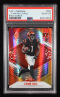 Ja'Marr Chase 2021 Panini Phoenix Fire Burst #105 RC (PSA 10) at PristineAuction.com
