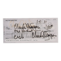 Charles Manson Signed Check (ACOA) at PristineAuction.com