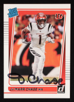 Ja'Marr Chase Signed 2021 Donruss #262 RR RC (PIA) at PristineAuction.com