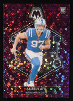 Laiatu Latu 2024 Panini Mosaic Mosaic No Huddle Purple #315 RC #11/50 at PristineAuction.com