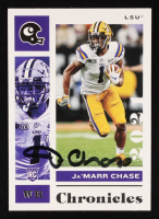 Ja'Marr Chase Signed 2021 Panini Chronicles Draft Picks #5 RC (PIA) at PristineAuction.com