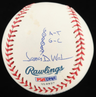 James D. Watson Signed OML Baseball Inscribed "A-T" & "G-C" With DNA Strand Sketch (PSA) at PristineAuction.com