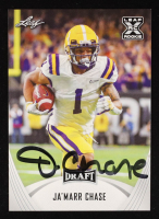 Ja'Marr Chase Signed 2021 Leaf Draft #31 RC (PIA) at PristineAuction.com
