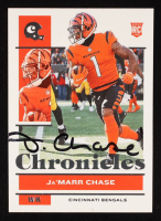 Ja'Marr Chase Signed 2021 Panini Chronicles #17 RC (PIA) at PristineAuction.com