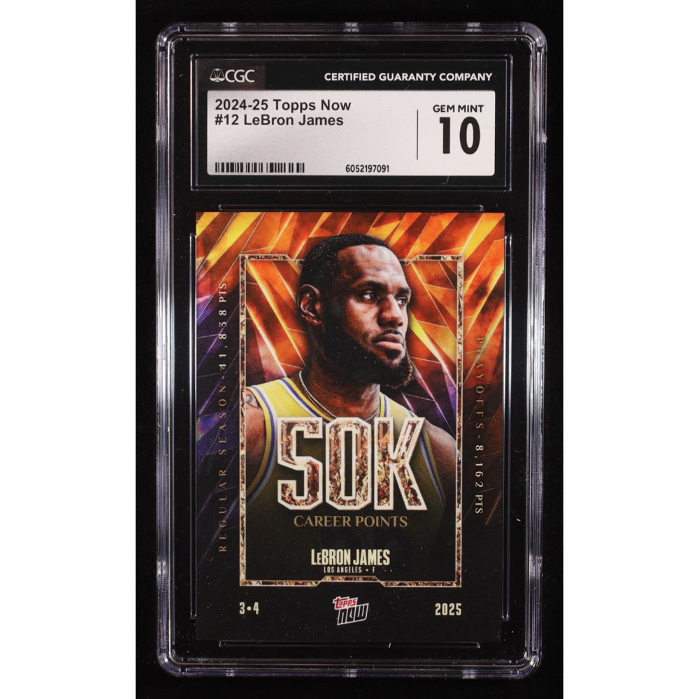LeBron James 2024-25 Topps Now #12 (CGC 10) at PristineAuction.com