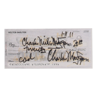 Charles Manson Signed Check (ACOA) at PristineAuction.com