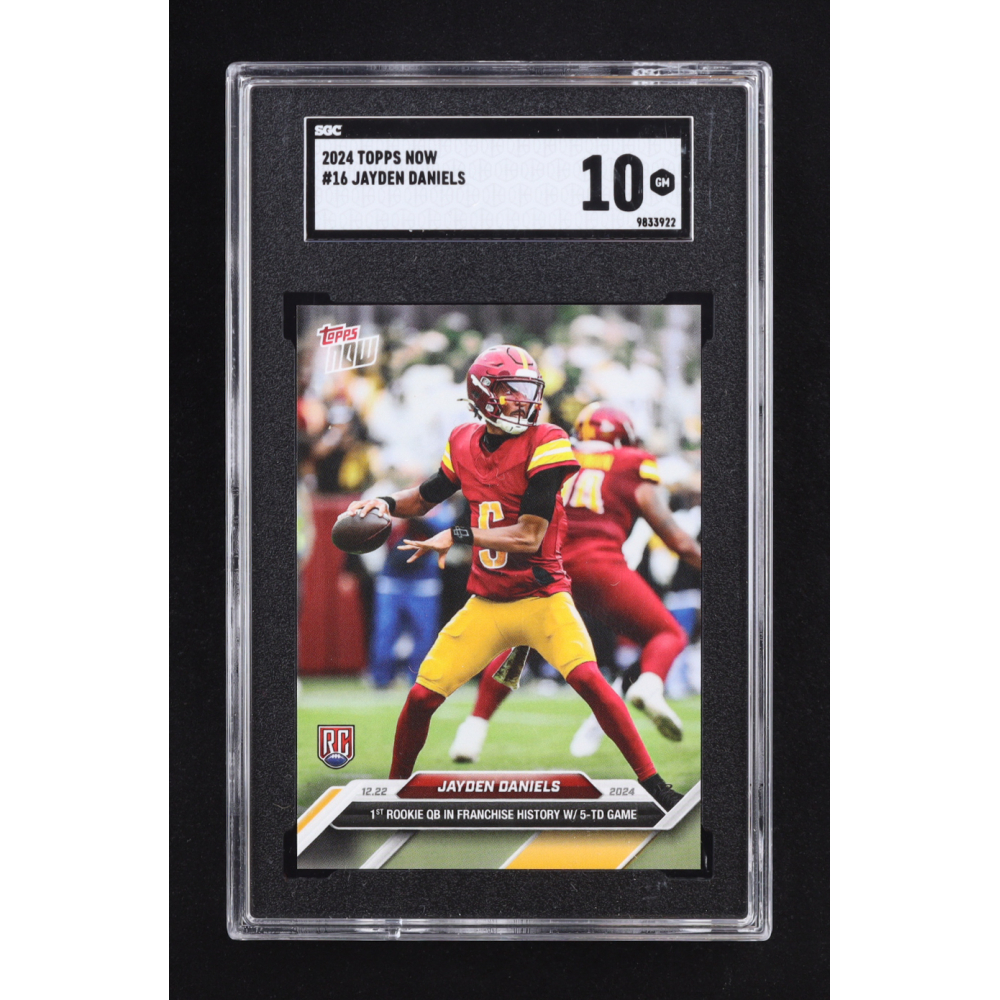Jayden Daniels 2024 Topps Now #16 RC (SGC 10) at PristineAuction.com