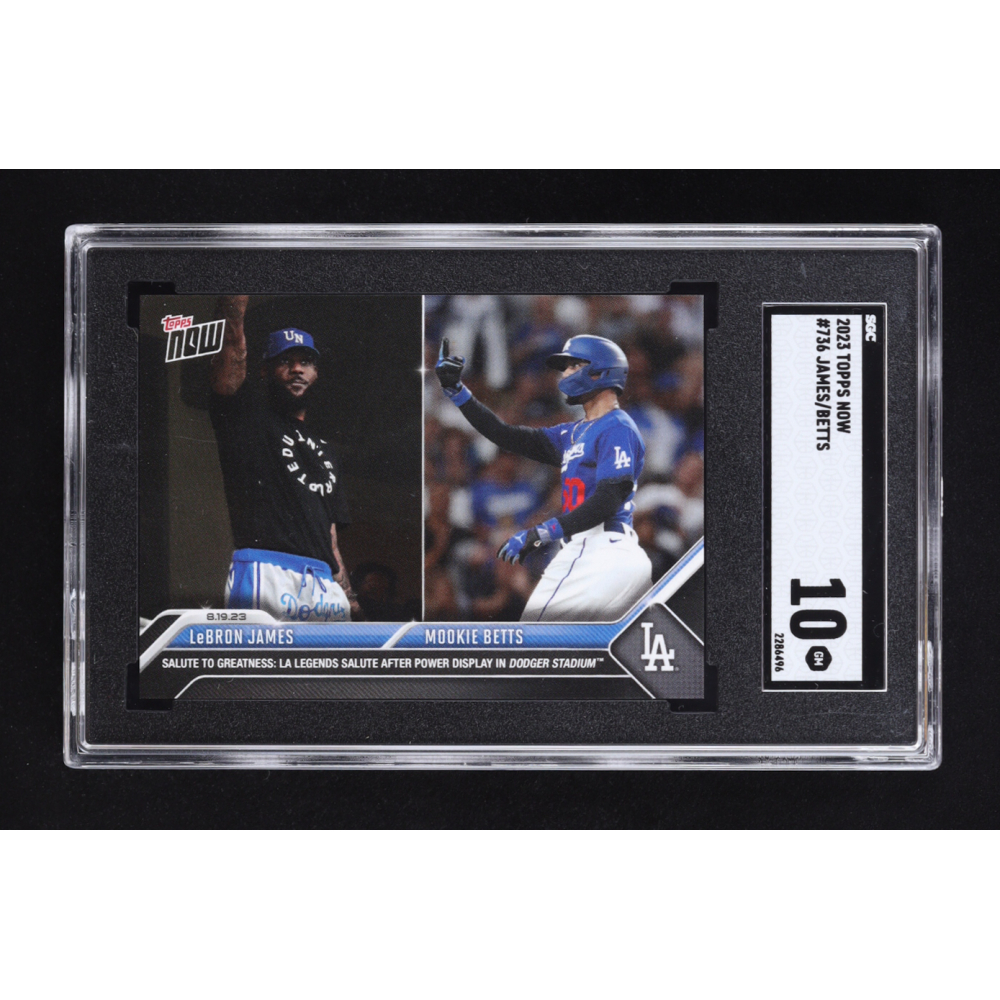 LeBron James / Mookie Betts 2023 Topps Now #736 (SGC 10) at PristineAuction.com
