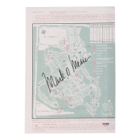 Mark O'Meara Signed 8.5x11 Map of Augusta (PSA) at PristineAuction.com