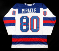Craig Patrick & Dave Silk Signed 1980 Team USA Hockey "Miracle on Ice" Jersey at PristineAuction.com