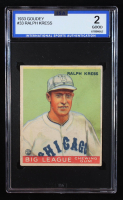 Ralph Kress 1933 Goudey #33 RC (ISA 2) at PristineAuction.com