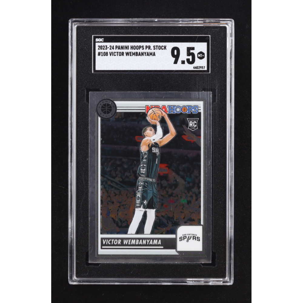 Victor Wembanyama 2023-24 Hoops Premium Stock #108 RC (SGC 9.5) at PristineAuction.com