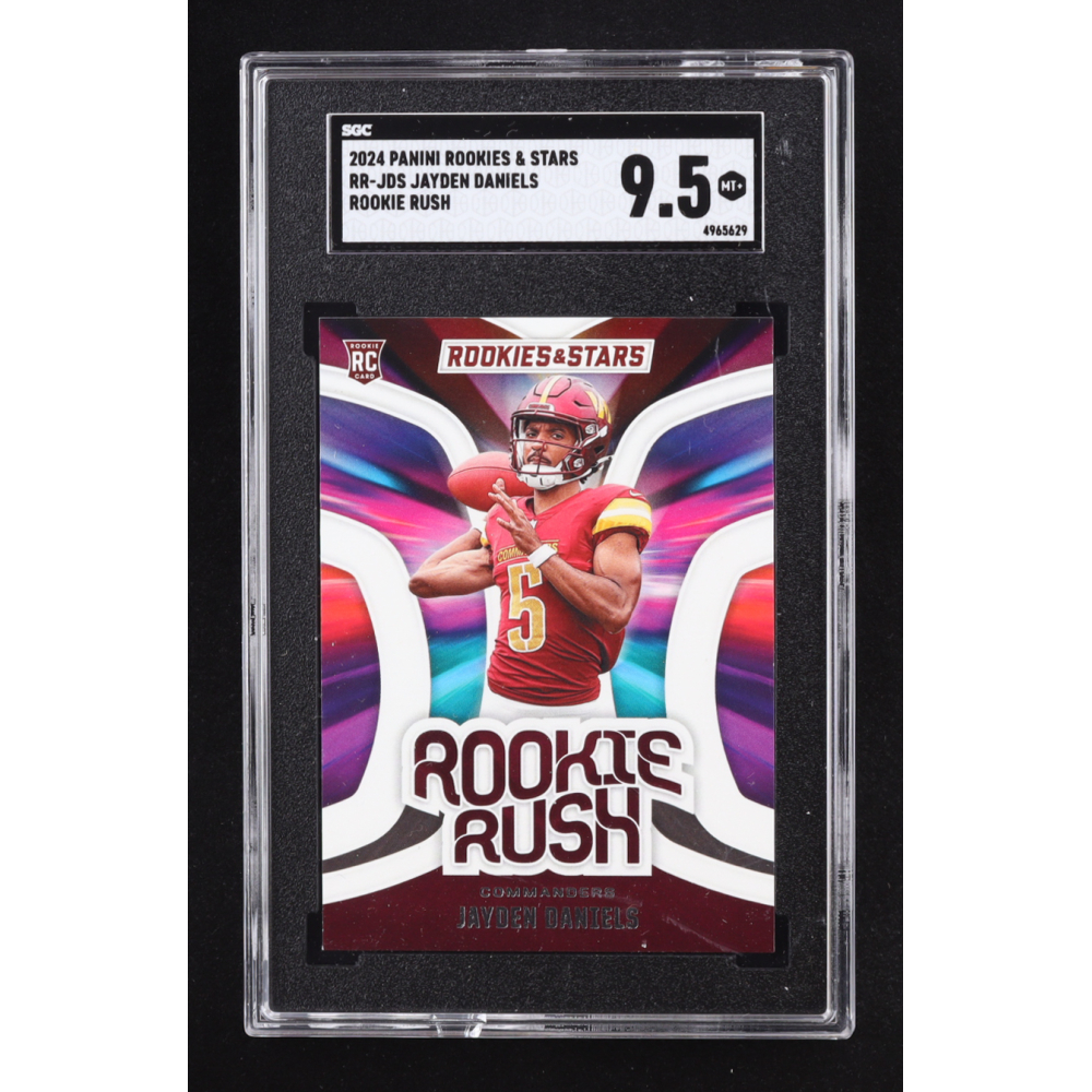 Jayden Daniels 2024 Rookies and Stars Rookie Rush #17 RC (SGC 9.5) at PristineAuction.com