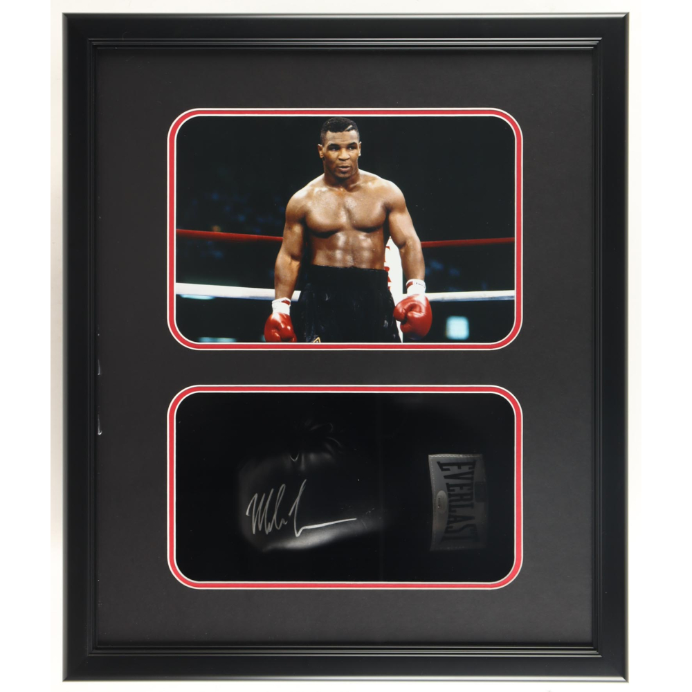 Mike Tyson Signed Custom Framed Shadowbox Everlast Boxing Glove Display (JSA & Tyson) at PristineAuction.com