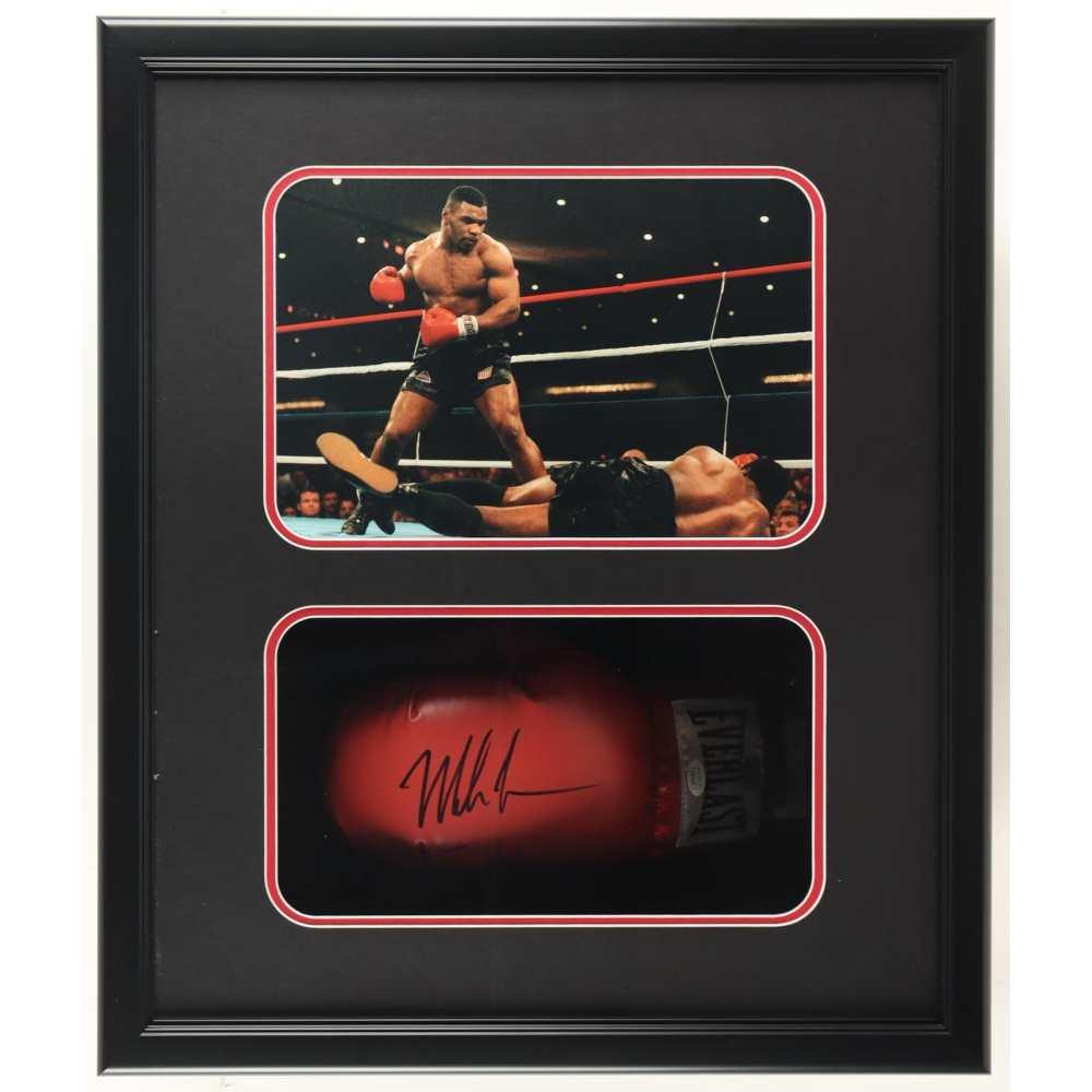 Mike Tyson Signed Custom Framed Shadowbox Everlast Boxing Glove Display (JSA & Tyson) at PristineAuction.com