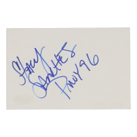 Stacy Sanches Signed Index Card Inscribed "Playboy 96" (ACOA) at PristineAuction.com