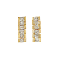 0.12 CTW Natural Diamonds 18K Gold Plated Designer Earrings  | Estimated Retail Value: $1,299 (AMG) at PristineAuction.com