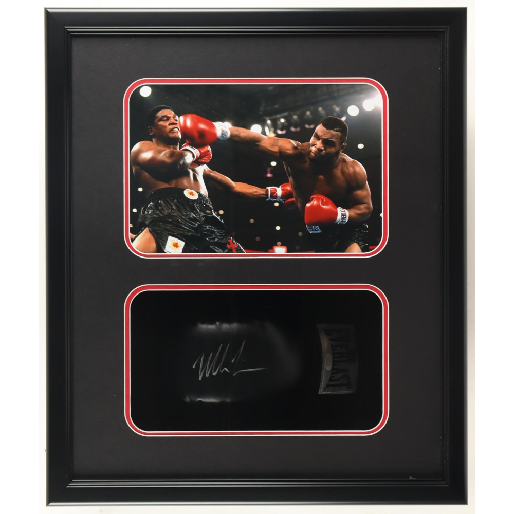 Mike Tyson Signed Custom Framed Shadowbox Everlast Boxing Glove Display (JSA & Tyson) at PristineAuction.com