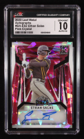 Ethan Salas 2023 Leaf Metal Autographs Pink Crystal #BA-ES2 #2/5 RC (CGC 10 | Auto 10) at PristineAuction.com
