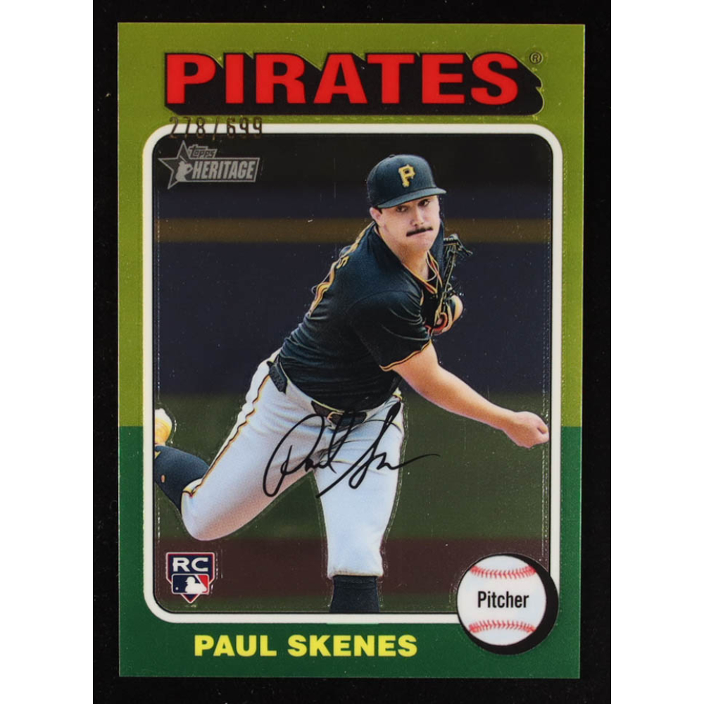 Paul Skenes 2024 Topps Heritage Chrome #594 RC #278/699 at PristineAuction.com