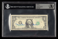 Duke Snider Signed $1 Dollar Bill (BGS Auto 10) at PristineAuction.com