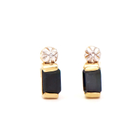 1.32 CTW Natural Sapphires And Diamonds 18K Gold Plated Designer Earrings  H-I,  I3 | Estimated Value $1,219 (AMG) at PristineAuction.com