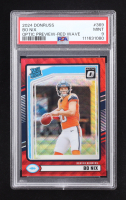 Bo Nix 2024 Donruss Optic Preview Rated Rookie Red Wave #369 RC (PSA 9) at PristineAuction.com